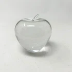 Vtg Signed Tiffany & Co Paperweight 3 ½ Clear Crystal Apple Figurine