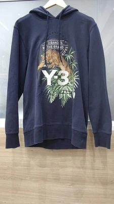 Sweat à capuche léopard YOHJI YAMAMOTO × ADIDAS bleu marine taille L... - Photo 1/4