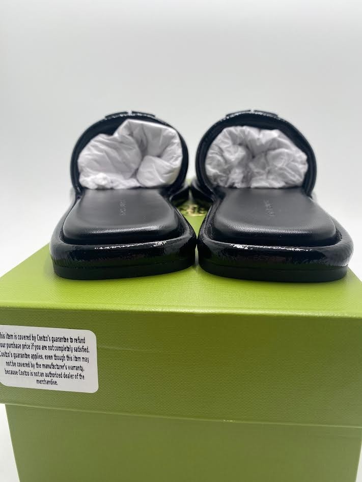 Tory Burch Women's Double T Sport Slide Size 5 Black Nappa Leather thumbnail 3