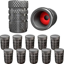 Metal Tire Valve Stem Caps With Rubber Ring Dust Proof Cover Universal Fit For