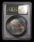 1935 $1 MS64 PCGS OGH Canada Silver Dollar - Lustrous Rainbow Toning - Near GEM