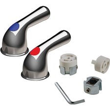 Danco 80022 Faucet Handle, Zinc, Chrome Plated, For: Universal Two Handle Kitche