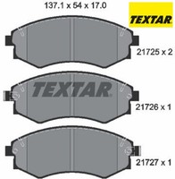 Textar 2172501 Bremsbelagsatz FüR Scheibenbremse Bremsbelagsatz