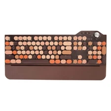 Mechanical Gaming Keyboard - LED Backlit Keys, Volume Control Knob & 107 Roun...