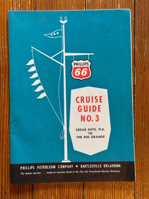 BAYOU COUNTRY vtg Gulf Coast Cruising Guide PHILLIPS 66 Cruise No. 3 map 1960s