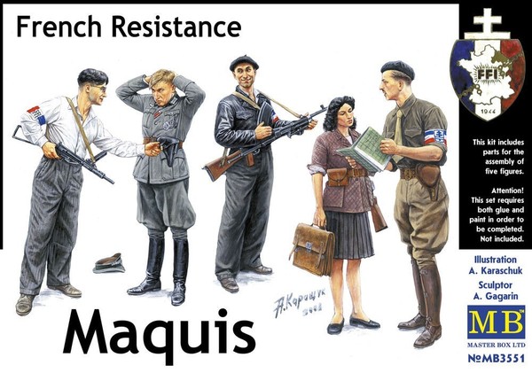 Master Box 3551 Maquis, French Resistance Figuren In 1:35 Bausatz Neu + OVP-image