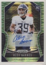 2019 Panini Prizm Rookies Neon Green Pulsar Alex Barnes #377 Auto no9