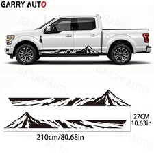 2x Black Truck Graphics Mountains Decor Decals For Chevy Silverado Colorado