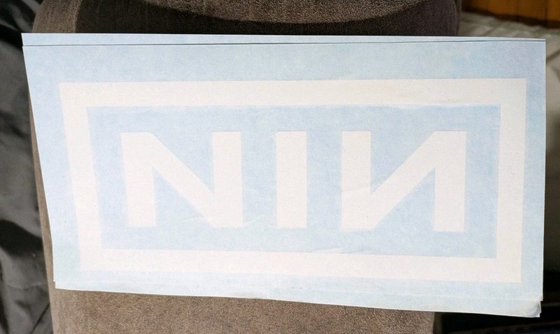Nine Inch Nails NIN Logo Vinyl Decal Window (2) Stickers White