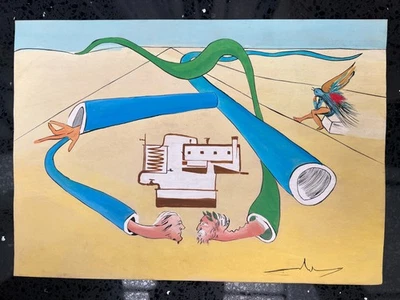 Salvador Dali Zeichnung auf Papier (Handmade) signiert und gestempelt Mischte... - Bild 1 von 4