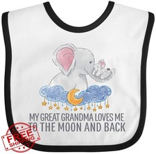 inktastic Baby Bib White Black