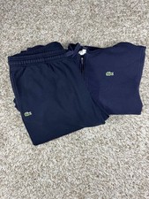 Lacoste Sweatsuit Men's Full Zip Brand New Hoodie  Pants Navy Blue Size 3XL