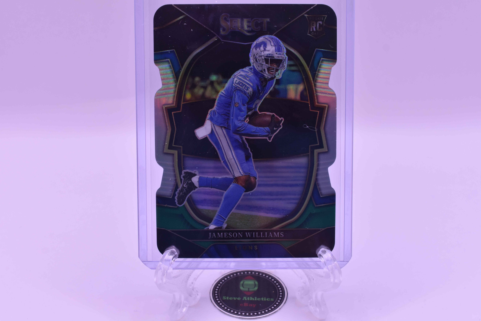 Jameson Williams Lions 2022 Panini Select Black & Green Diecut Rookie RC #57