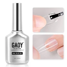 	GAOY Nail Glue Gel 2 in 1 Nail Glue and Base Gel for Acrylic Nails Tips 16ml	