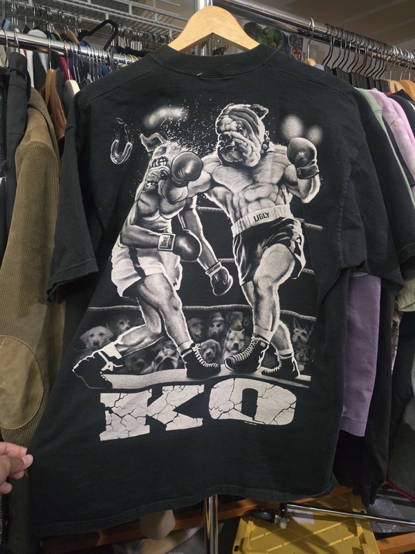 Vintage 1996 Liquid Blue Cats Suck Boxing Graphic T-shirt Size Mens XL Rare