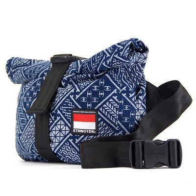 Ethnotek Cyclo Sling Crossbody Roll Top Bag Minimalist Indonesia Fabric