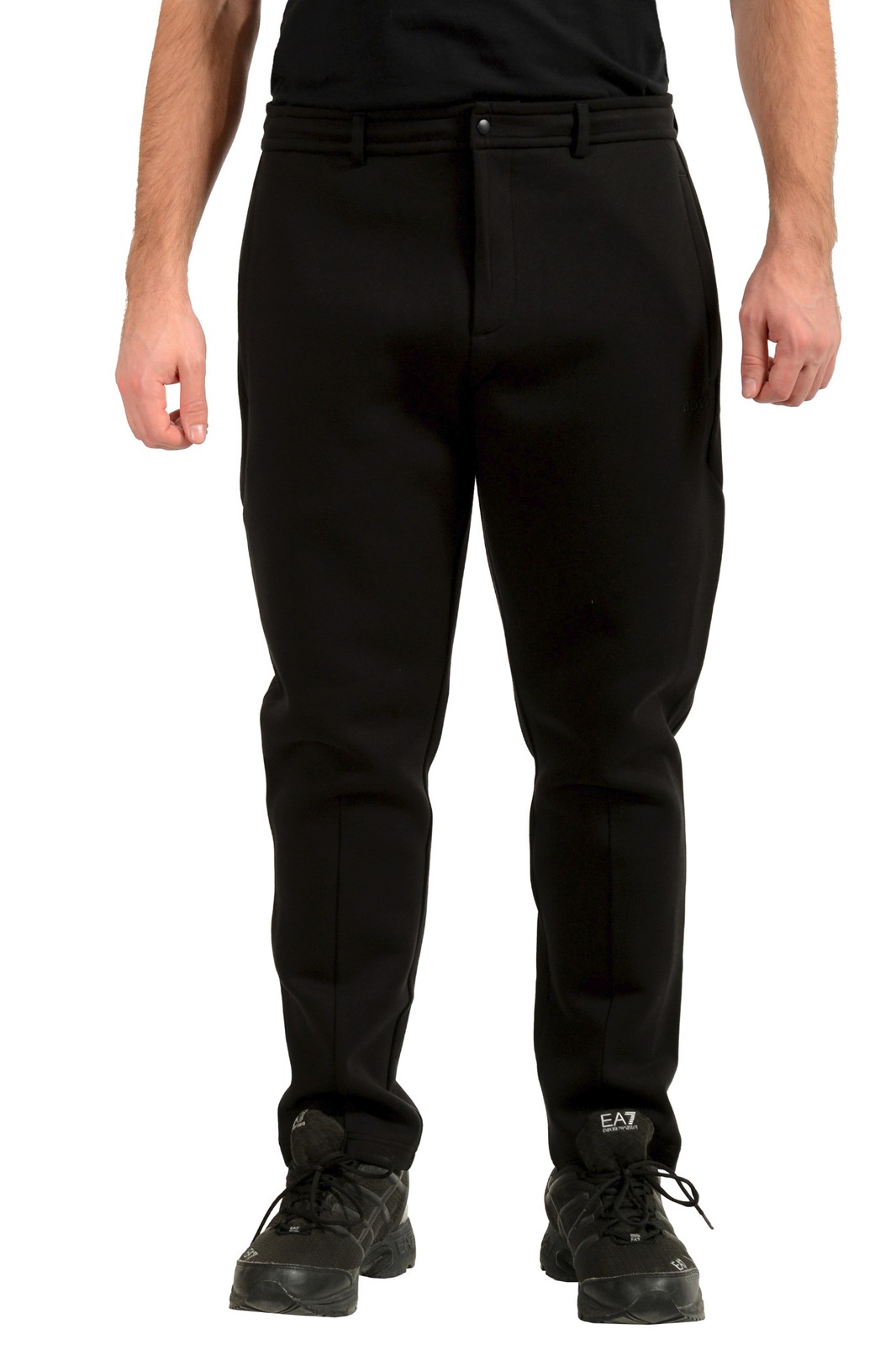 Повседневные брюки Hugo Boss мужские Halboa AJ черные с плоской подошвой спереди US XL IT 54 15790₽