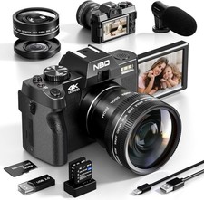 NBD 4K Digital Camera 48MP 16X 3" Flip screen Auto Mode Beginner Photographers