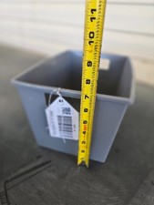 Organization Bins Set of 4   Gray Plastic Storage Baskets 11x8x6 Closet Pantry
