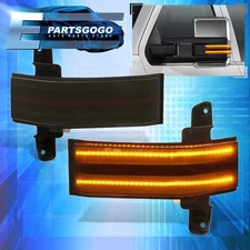 For 14-19 Silverado Sierra 1500 2500 3500 Smoke LED Towing Mirror Signal Light