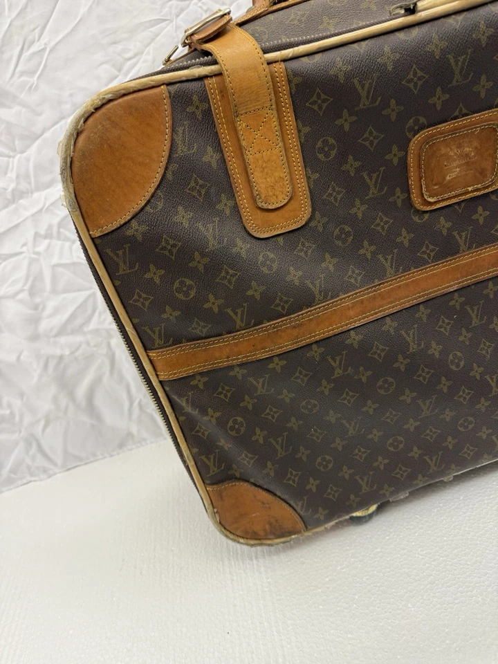 VINTAGE 80s LOUIS VUITTON ROLLER SUITCASE LUGGAGE MONOGRAM BAG - Image 3 of 4
