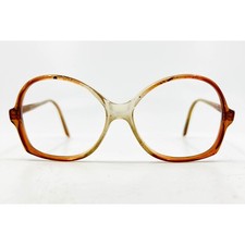 World of Frames Oakland 1 Vintage Eyeglasses Amber Clear Ombre Round 50-20