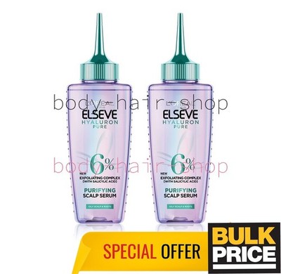 Loreal Elseve Hyaluron Pure Purifying Scalp Serum Exfoliating Complex 2-Pack 