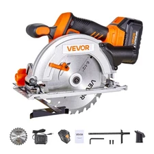 VEVOR Cordless Circular Saw Electric Circular Saw Kit with Battery 6-1/2 inch