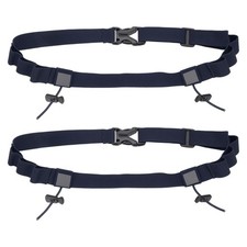Race Number Belt, Running Belts Bib Holder with 6 Gel Loops 2 Pcs  Navy Blue