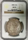 1888-S Morgan Silver Dollar, NGC AU-53, Scarce Date, Nicely Toned!