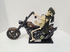 Dan-Dee INT'L 2006 Animated Skeleton Reaper Motorcyclist Halloween Decoration
