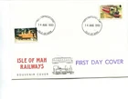 Isle of Man 1993 Railway Letter Stamp FDC, cancelled Port St Mary Station