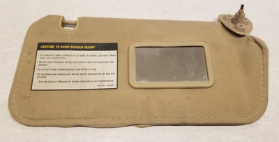 1996-2002 Saturn S Passenger Sun Visor - Beige / Tan - Decent Condition