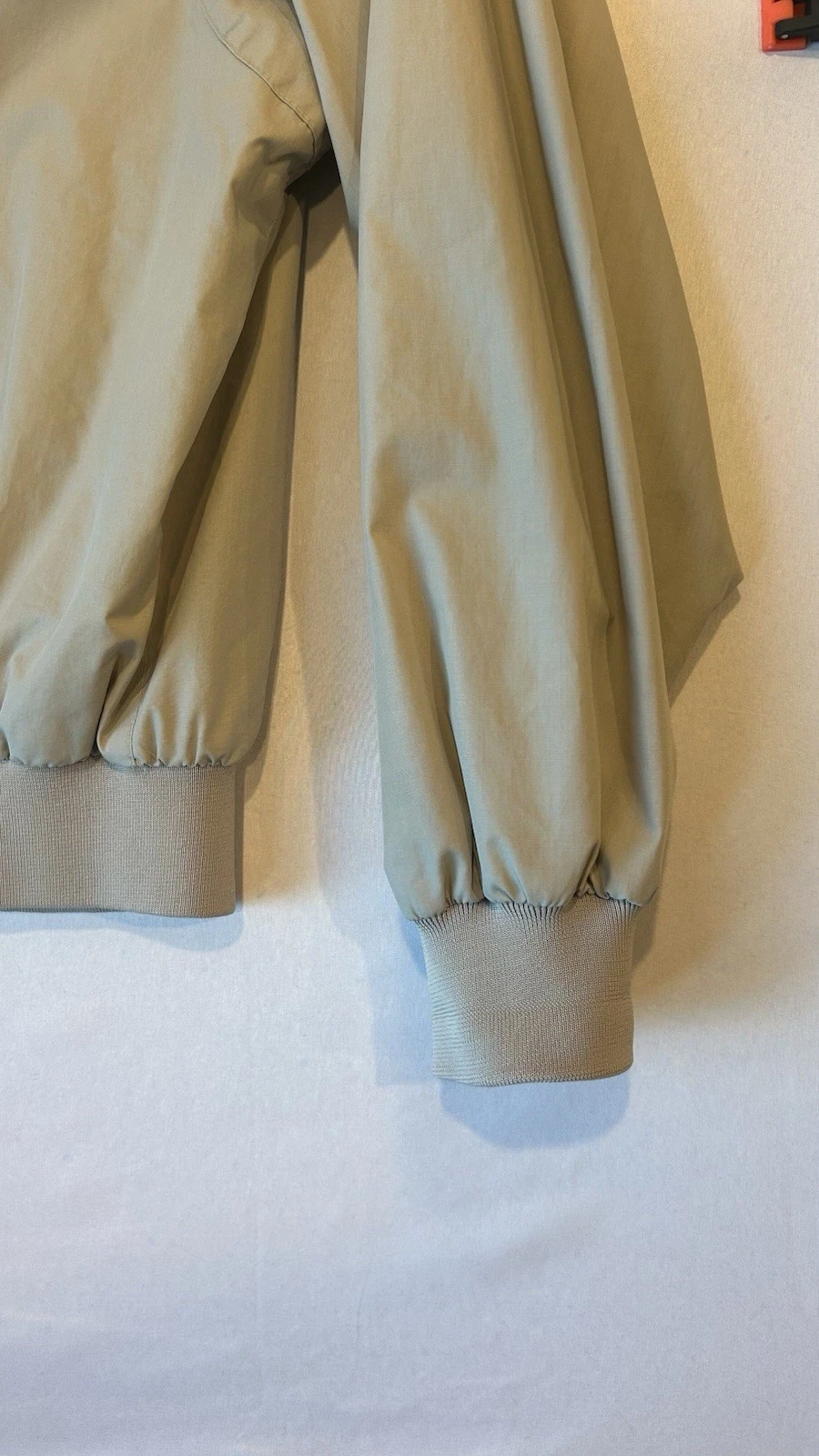 Vintage Members Only Jacket Tan Beige Mens Large Full Zip Epaulettes image 10
