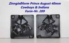 Nr.209 - Prince August Zinn Gießform, Zinngießen, Zinngußform - Indianer, Cowboy