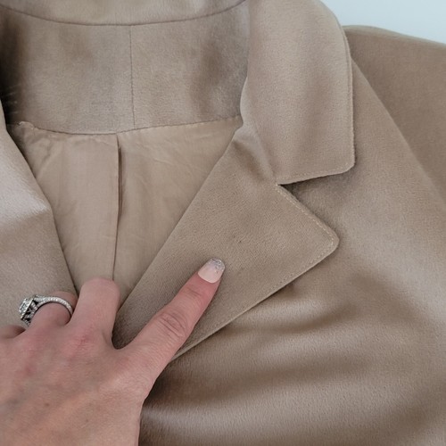 Vintage Suede Blazer Camel Tan Classic Lined 2 Button Pockets See Description - Picture 6 of 8