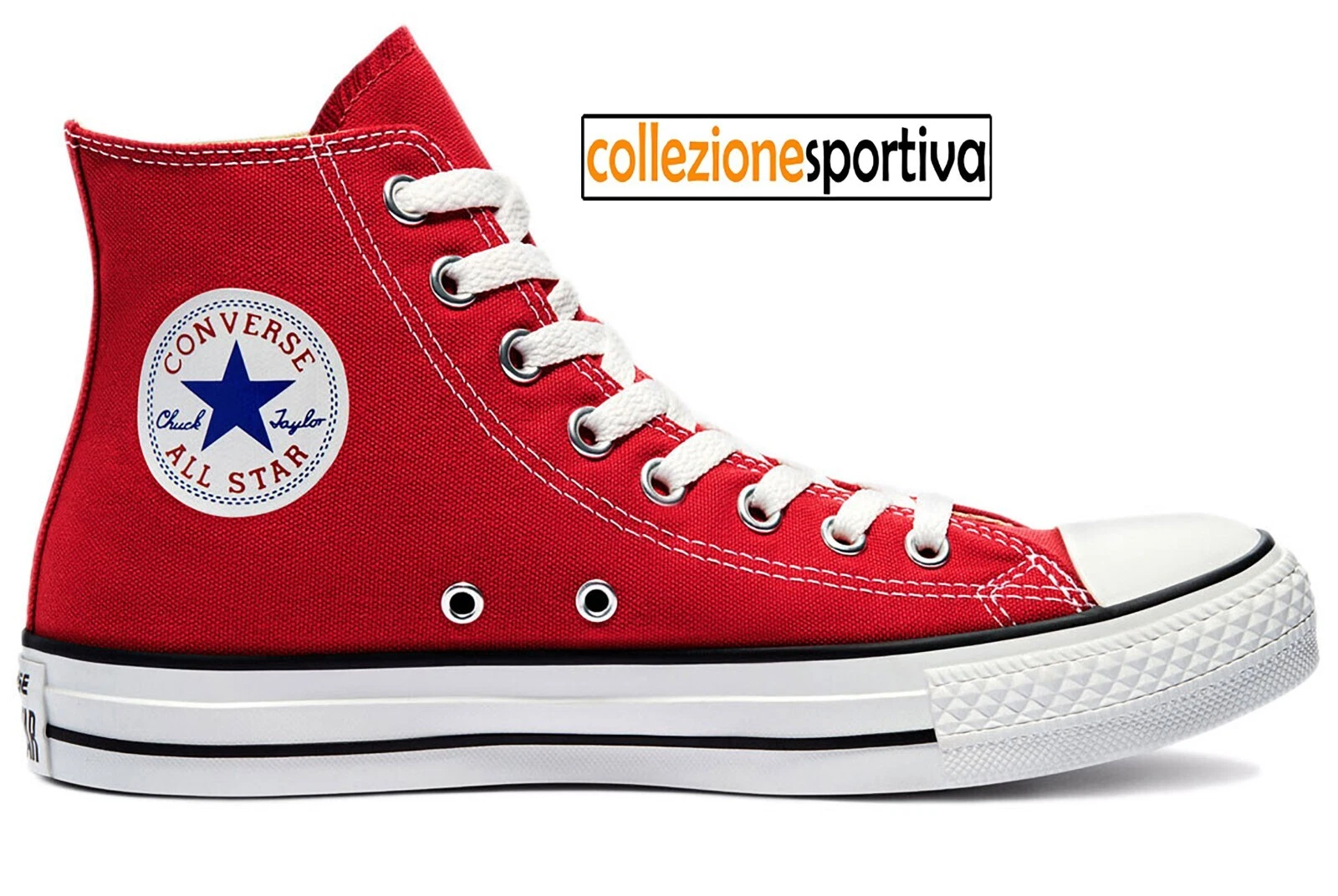 SCARPE CONVERSE ALTE CHUCK TAYLOR ALL STAR M9621C col. rosso bianco