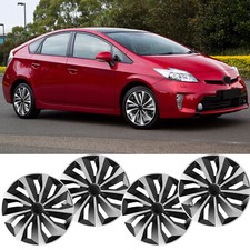 4Pcs Wheel Covers 15" Snap On Hub Caps Fit R15 Tire & Steel Rim For Toyota Prius