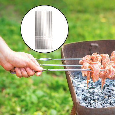 Flat Metal Kabob Metal Skewers Shish Kebab Long Metal Skewers