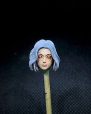 Painted 1/18 Zombine Nun Girl Head Carved Model DIY 3.75'' Action Figure
