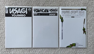 TMNT #1 Weapons Blank Sketch Cover - NYCC 250 Printed, Usagi Yojimbo #1 IDW Rare