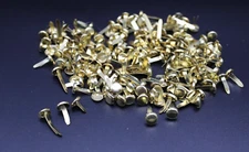 180+Pcs Metal Brads Decorative Fasteners DIY Crafts Accessories Gold Circle