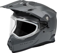 Fly Racing Trekker Cold Weather Solid Helmets with Dual Shields XL Gray