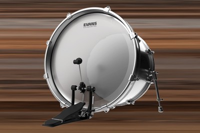 EVANS EQ3 FROSTED BASS BATTER DRUM HEAD (SIZES 18'' TO 26'')