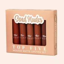 Italia Deluxe Top Five Mousse Matte Lipstick Set - Send Nudes