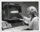 1966 Press Photo Gail Dodson uses a computer in the GM Technical Center