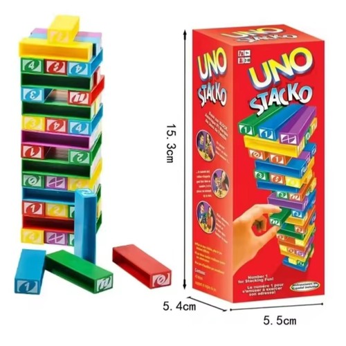 Stacko UNO Card Board Games Family Entertainment Poker Party Toys Playing Cards - Picture 4 of 5