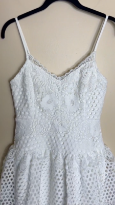 NWT Endless Rose Lace Cami Tiered Midi Dress White size X-Small Bridal  Romantic | eBay