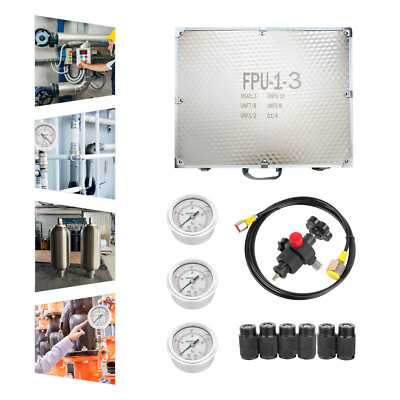#ad 3 Gauge Hydraulic Accumulator Nitrogen Gas Charging Filling Pressure Test Kit $158.04