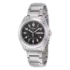 Citizen Men's Sport Black Dial Day and Date Eco-Drive Watch - AW0050-82E NEW